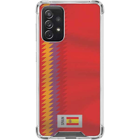 Spain Soccer Flag Galaxy A72 5G Clear Case